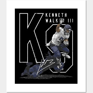 Kenneth Walker III Seattle Hurdle Posters and Art